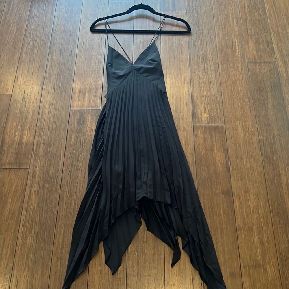 NWT! Lily silk black pleated dress!